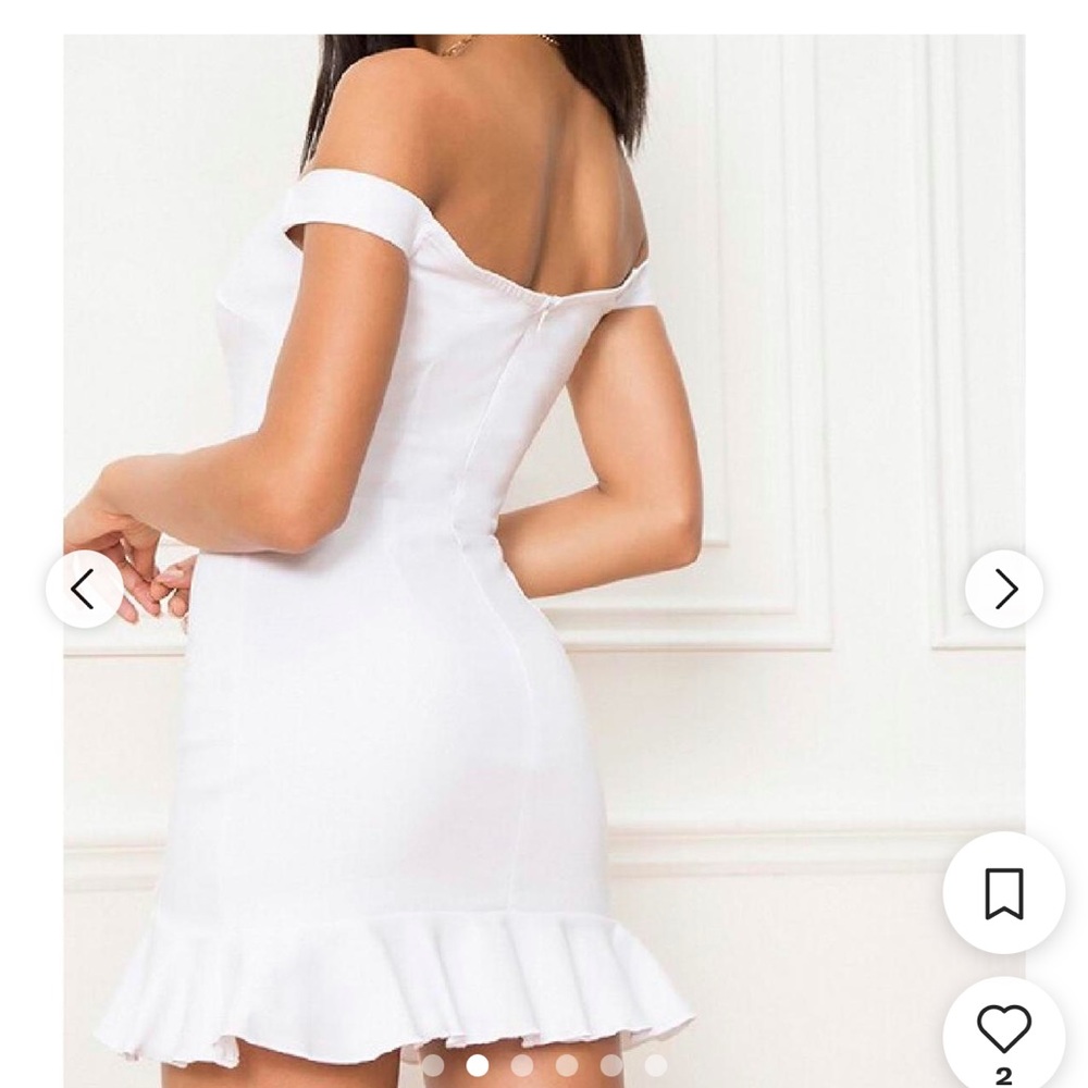 Superdown XS white off-the-shoulder dress 💗🪩 - Picture 4 of 5